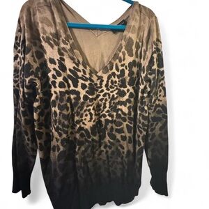 Lane Bryant Animal Print Knit Top